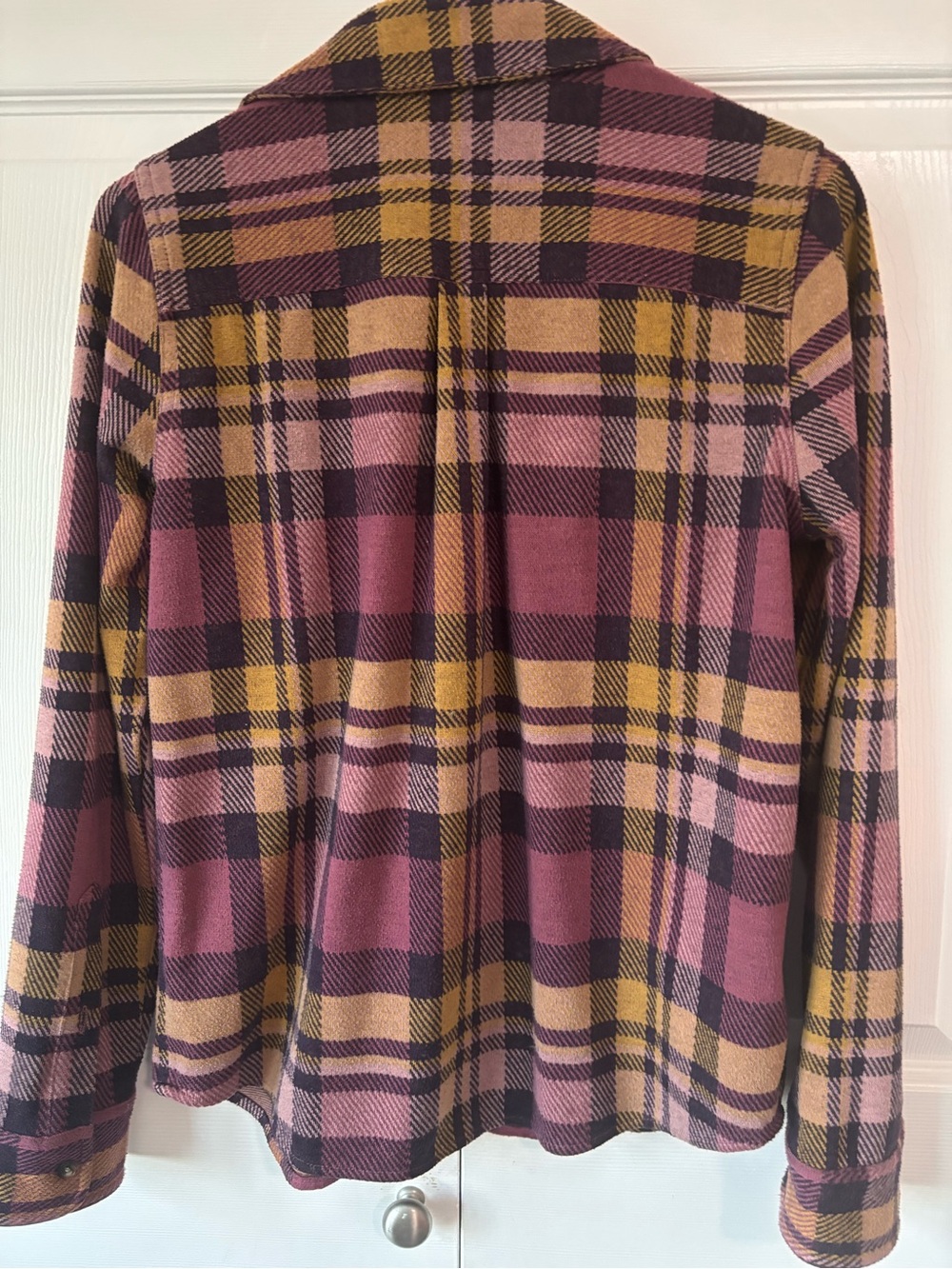 Faherty Mauve and Mustard Plaid Button-Down Shirt - Picture 4 of 9